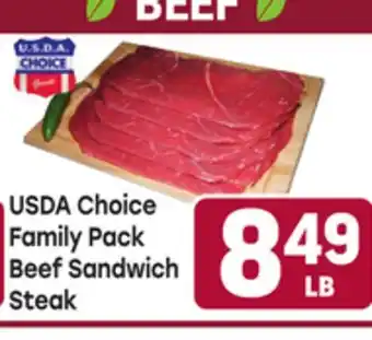 Tony’s Fresh Market USDA Choice Family Pack Beef Sandwich Steak offer