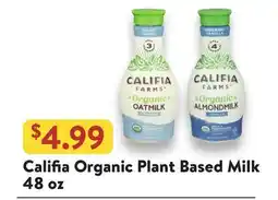 Fresh Thyme Califia Organic Plant Based Milk offer