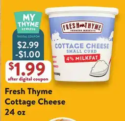 Fresh Thyme Fresh Thyme Cottage Cheese offer