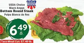 Rio Valley Market USDA Choice Black Angus Bottom Round Steak offer