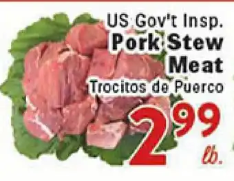Rio Valley Market US Gov't Insp. Pork Stew Meat offer