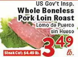Rio Valley Market US Gov't Insp. Whole Boneless Pork Loin Roast offer