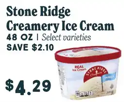 Market of Choice Stone Ridge Creamery Ice Cream offer