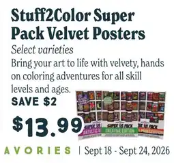 Market of Choice Stuff2Color Super Pack Velvet Posters offer