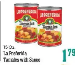Market Basket La Preferida Tamales with Sauce offer