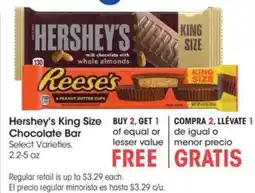 Food 4 Less Hershey's King Size Chocolate Bar offer