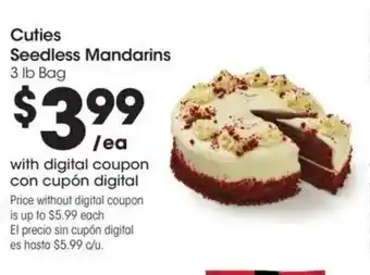 Food 4 Less Cuties seedless mandarins offer