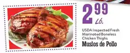 Market Basket Usda Inspected Fresh Marinated Boneless Chicken Thighs offer