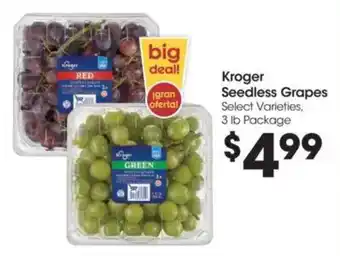 Food 4 Less Kroger seedless grapes offer