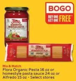 Winn Dixie Flora organic pasta or homestyle pasta sauce or Alfredo offer