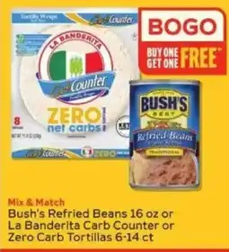 Winn Dixie Bush's Refried Beans or La Banderita Carb Counter or Zero Carb Tortillas offer
