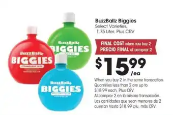 Food 4 Less BuzzBallz Biggies offer