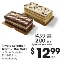 Ralphs Private Selection Tiramisu Bar Cake offer