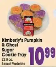 Jewel-Osco Kimberly's pumpkin & ghost sugar cookie tray offer