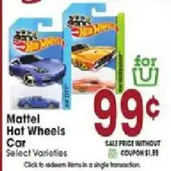 Jewel-Osco Mattel Hot Wheels Car offer