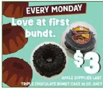 Jewel-Osco Triple Chocolate Bundt Cake offer