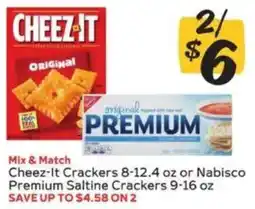 Winn Dixie Cheez-It Crackers or Nabisco Premium Saltine Crackers offer