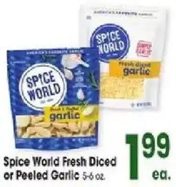 Jewel-Osco Spice World Fresh Diced or Peeled Garlic offer