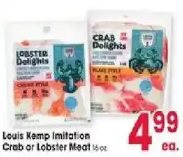 Jewel-Osco Louis Kemp Imitation Crab or Lobster Meat offer