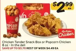 Winn Dixie Lip Lickin' Chicken Chicken Tender Snack Box or Popcorn Chicken offer