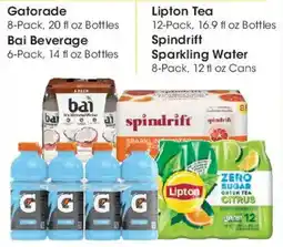 Ralphs Gatorade ,Bai Beverage , Lipton tea, Spindriff Sparkling water offer