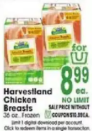 Jewel-Osco Harvestland Chicken Breasts offer