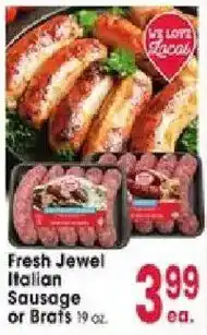 Jewel-Osco Fresh Jewel Italian Sausage or Brats offer