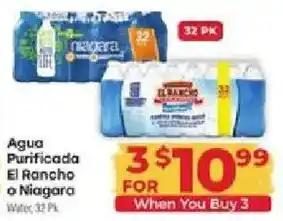 Agua Purificada El Rancho o Niagara