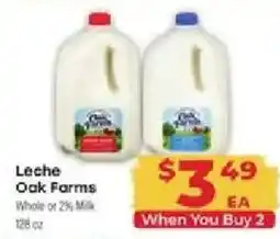 Supermercado El Rancho Leche Oak Farms Whole Milk offer