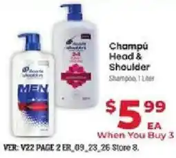 Supermercado El Rancho Head & Shoulder Shampoo offer