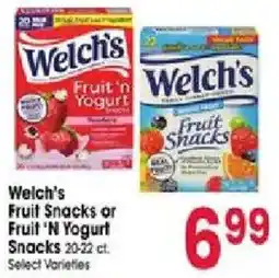 Jewel-Osco Welch's Fruit Snacks or Fruit 'N Yogurt Snacks offer