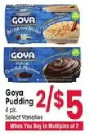 Jewel-Osco Goya Pudding offer