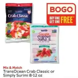 Winn Dixie TransOcean Crab Classic or Simply Surimi offer