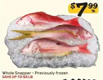 Winn Dixie Whole Snapper offer