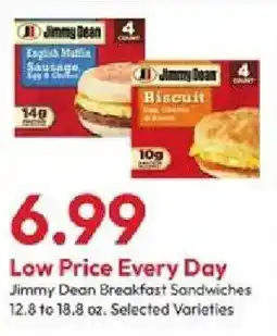 Stater Bros Jimmy Dean Breakfast Sandwiches offer