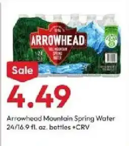 Stater Bros Arrowhead mountain spring water offer