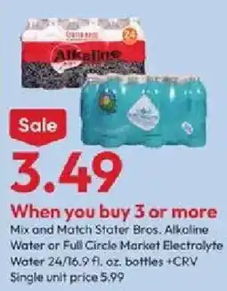 Stater Bros Stater Bros. Alkaline Water or Full Circle Market Electrolyte Water offer
