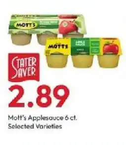 Stater Bros Mott's Applesauce offer