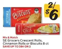 Winn Dixie Se Grocers Crescent Rolls, Cinnamon Rolls or Biscuits offer