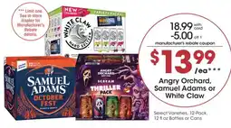 King Soopers Angry Orchard, Samuel Adams or White Claw offer