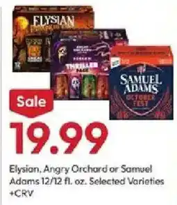 Stater Bros Elysian, Angry Orchard or Samuel Adams offer