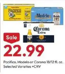 Stater Bros Pacifico, Modelo or Corona offer