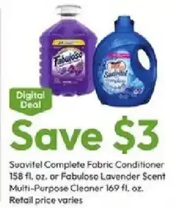 Stater Bros Suavitel Complete Fabric Conditioner or Fabuloso Lavender Scent Multi-Purpose Cleaner offer