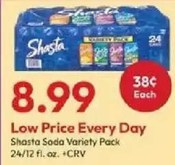 Stater Bros Shasta Soda Variety Pack offer
