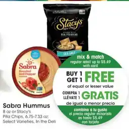 Ralphs Sabra Hummus offer