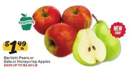 Winn Dixie Bartlett Pears or Gala or Honeycrisp Apples offer