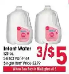 Jewel-Osco Infant Water offer