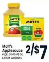 Jewel-Osco Mott's Applesauce offer