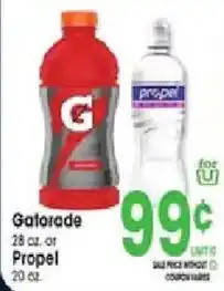 Jewel-Osco Gatorade or Propel offer