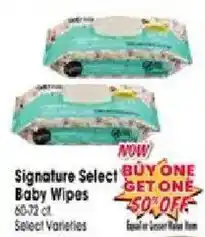 Jewel-Osco Signature Select Baby Wipes offer